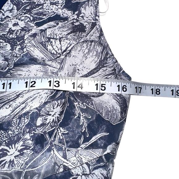 NEW JS Collections Maddison V-Neck Blue White Column Gown in French Blue 2 - Picture 7 of 9